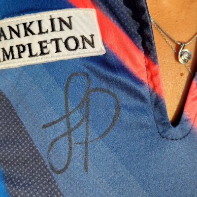 Canotta blu autografata Jasmine Paolini US Open 21